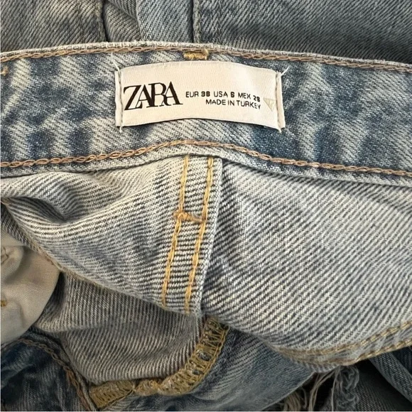 Zara TRF Ripped wide leg jeans size 6 - Picture 11 of 13